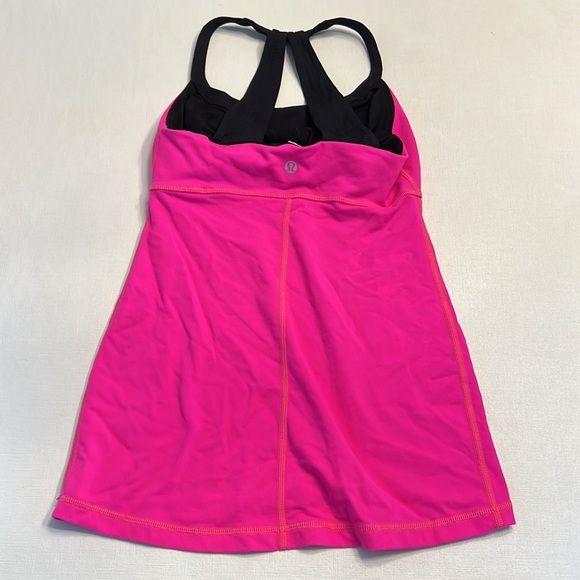 8. Lululemon Scoop Me Up Tank II Raspberry Glo Light / Black - Picture 2 of 4
